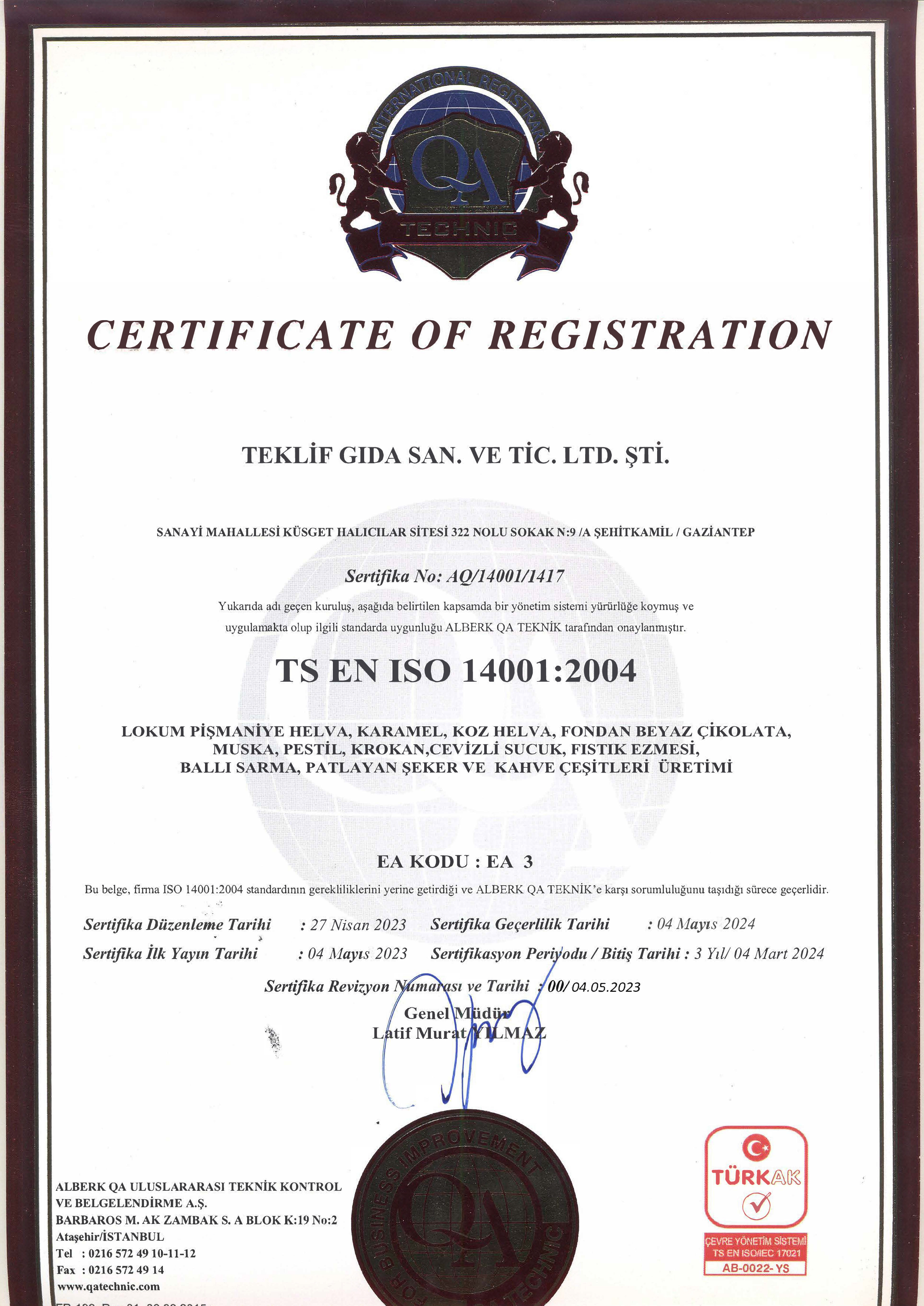 Teklif-Gıda-ISO-14001