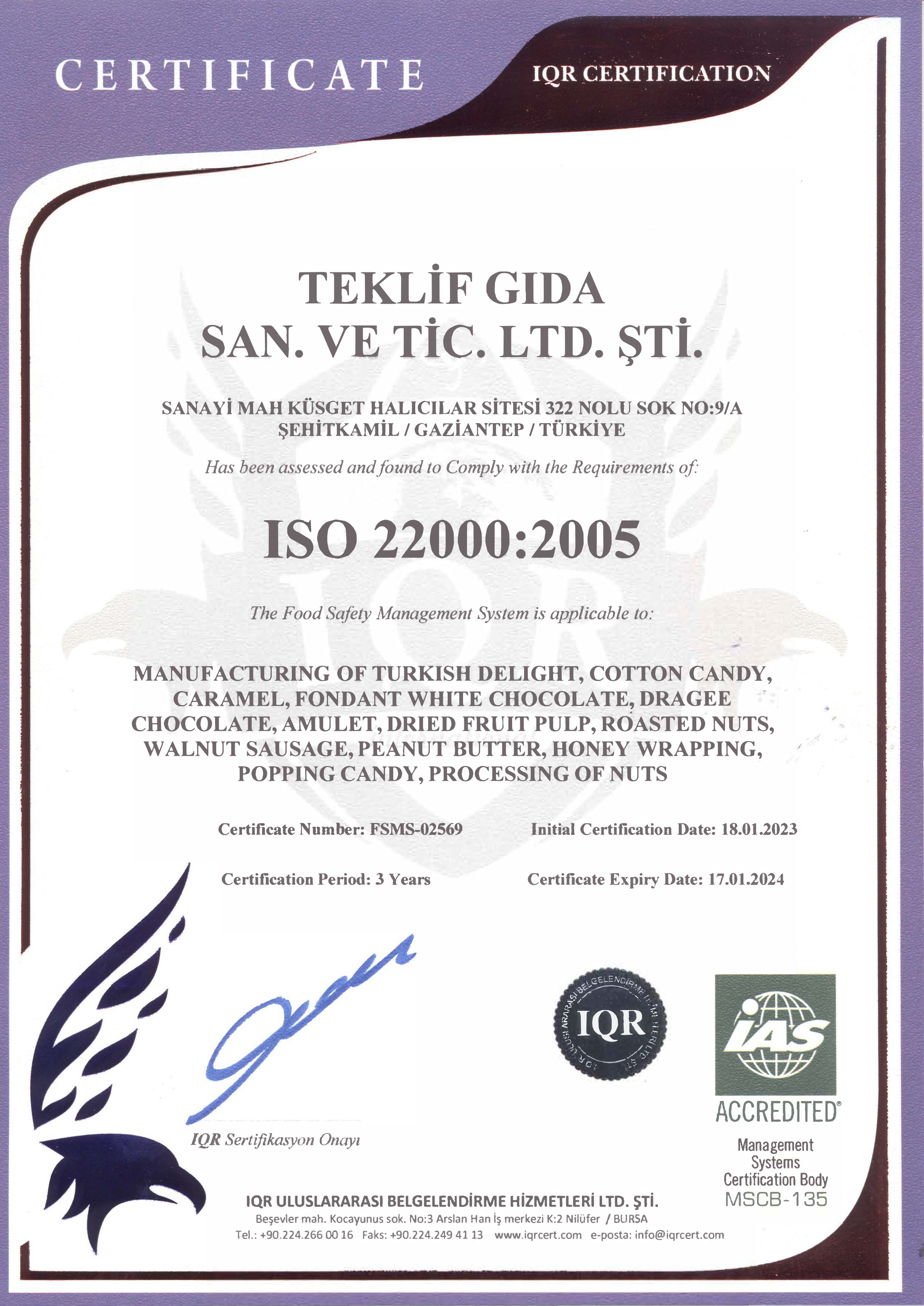 Teklif-Gıda-ISO-22000-İNGİLİZCE